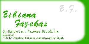 bibiana fazekas business card